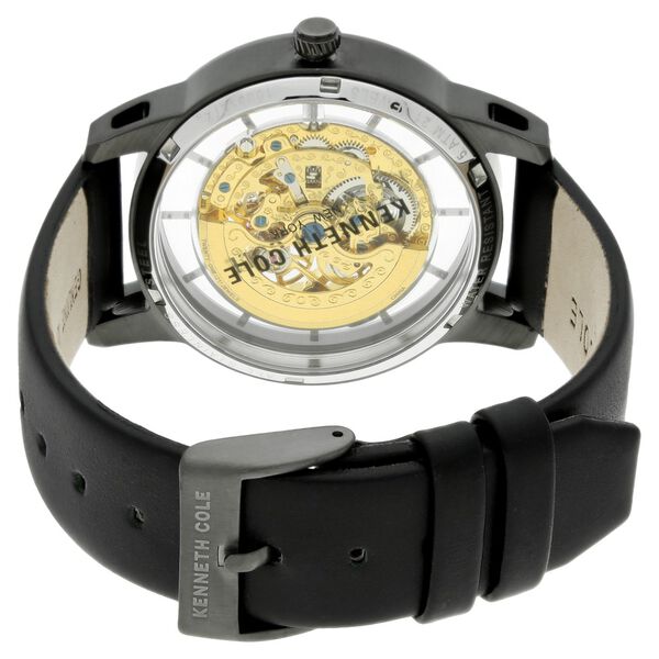 Kenneth Cole Automatic Transparent Dial Leather Strap Watch for Men - image number 3