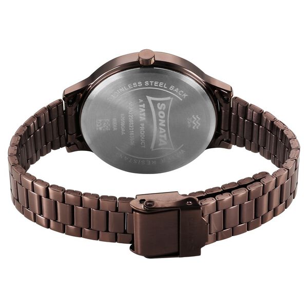 Sonata Blush Quartz Analog Brown dial Stainless Steel Strap Watch for Women - image number 3