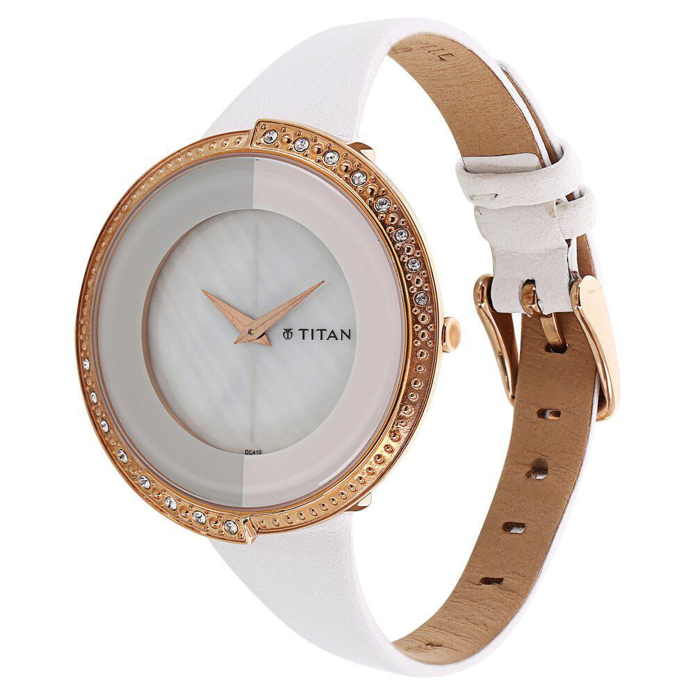 Titan ladies watches white strap new arrivals