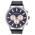 Police Quartz Multifunction Blue Dial Leather Strap Watch for Men - image number 0