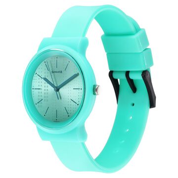 Sonata Splash Quartz Analog Green Dial Plastic Strap Watch for Women
