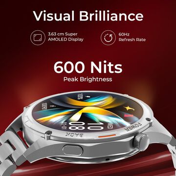 Fastrack Marvellous FX1 Unisex Smart Watch With Silver Metal Strap