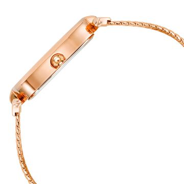 Anne Klein Quartz Analog Pink Dial Rose Gold Stainless Steel Strap Watch For Women