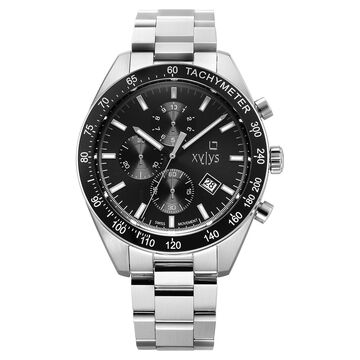Xylys Velocita Swiss Chronograph Stainless Steel Black Dial Watch for Men