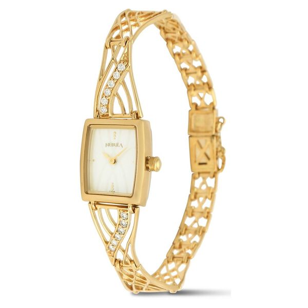 Titan Nebula Jewels 18k Gold Analog Diamond studded Gold Bracelet Watch for Women - image number 1