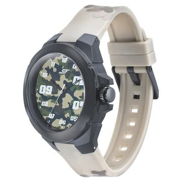 SF Turbo Quartz Analog Multicoloured Dial PU Strap Watch for Men