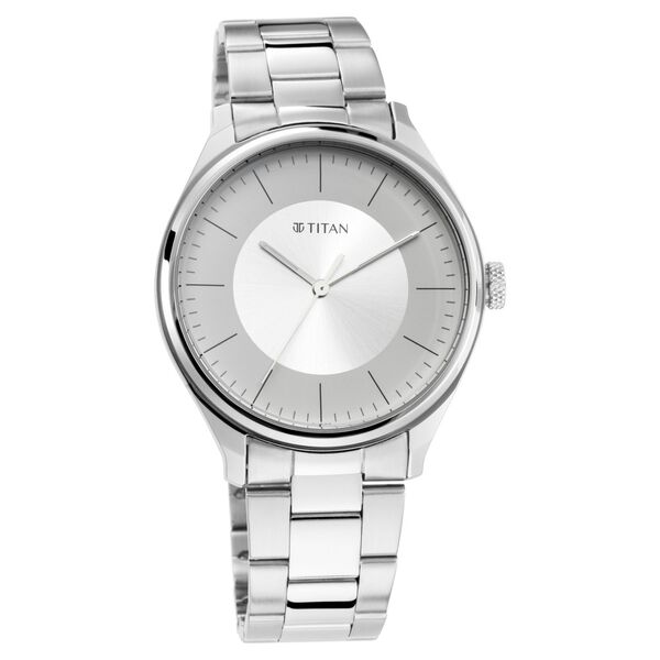 Titan Men's Urban Edge Lustrous Grey Dial Leather Watch - image number 0