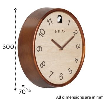 Titan Wooden Cuckoo Clock - Premium Decor Wooden Wall Clock with a Contemporary look - 30 cm x 30 cm (Medium)