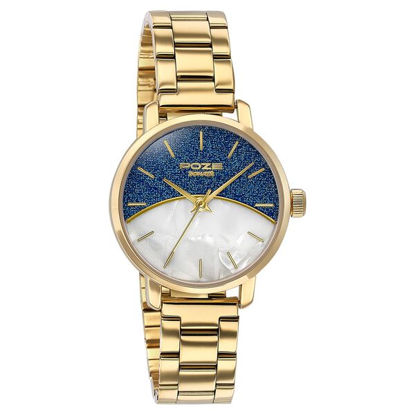 Sonata Poze Quartz Analog Mother of Pearl Dial Golden Metal Strap Watch For Women - image number 2