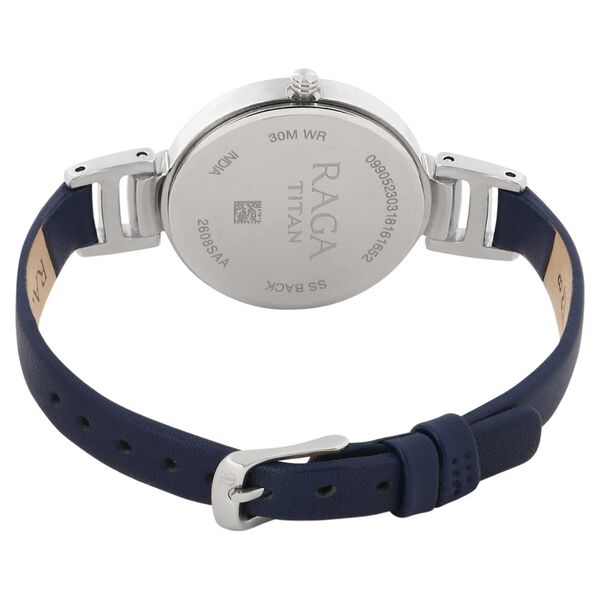 Titan Raga Viva White Dial Analog Leather Strap watch for Women - image number 4