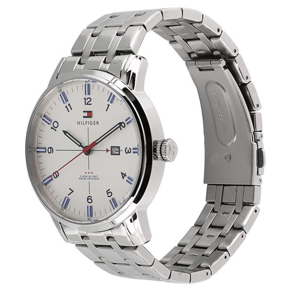 Tommy Hilfiger Quartz Analog with Date White Dial Stainless Steel Strap Watch for Men - image number 1