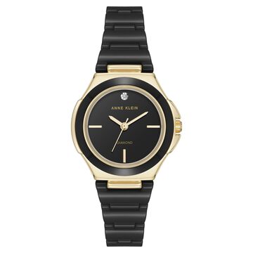 Anne Klein Quartz Analog Black Dial Ceramic Strap Watch For Women