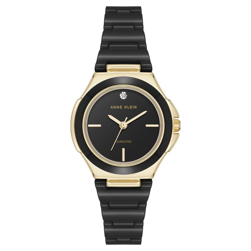 Anne Klein Quartz Analog Black Dial Ceramic Strap Watch For Women