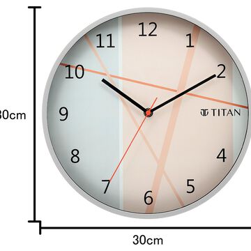 Titan Trendy & Modern looking Multi-coloured Dial Wall Clock Inspired from Cherry Blossom - 30.5 cm x 30.5 cm (Medium)