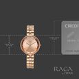 Titan Raga Contempore Quartz Analog Rose Gold Dial Rose Gold Metal Strap Watch For Women - image number 3