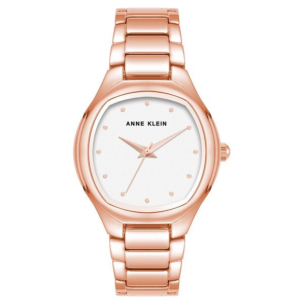 Anne Klein Quartz Analog Silver Dial Rose Gold Metal Strap Watch For Women - image number 0