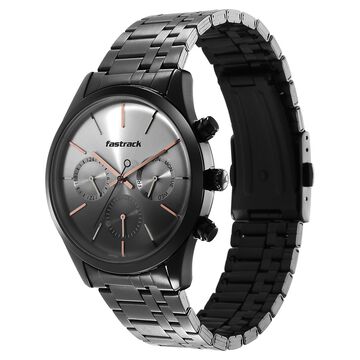 Fastrack Opulence Quartz Multifunction Multicoloured Dial Stainless Steel Strap Watch for Guys