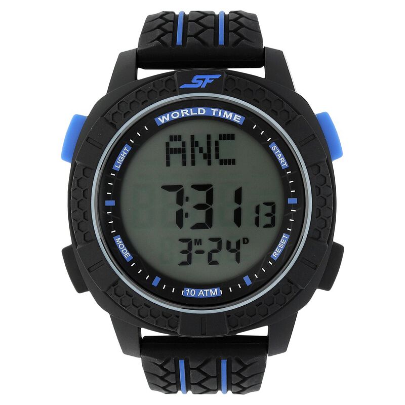 SF Carbon Series Digital Dial Unisex Watch With Plastic Strap