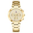Tommy Hilfiger Quartz Multifunction Golden Dial Stainless Steel Strap Watch for Women - image number 0
