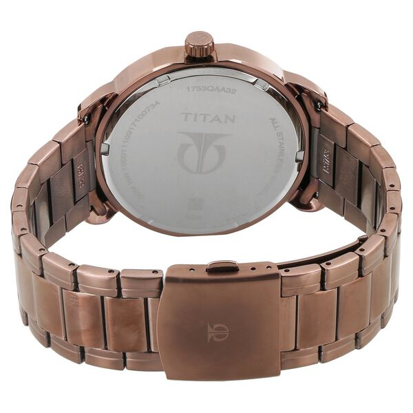 Titan Quartz Multifunction Beige Dial Stainless Steel Strap watch for Men - image number 3