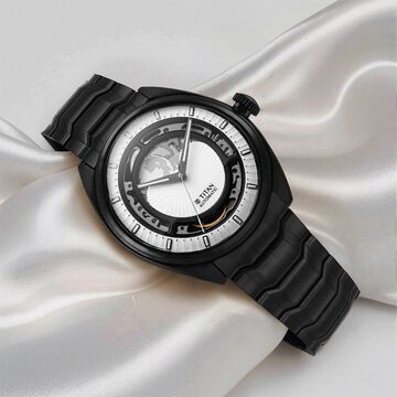 Titan Caelum Multilayered Sun-Moon Dial in Ivory White - Stellar Edition