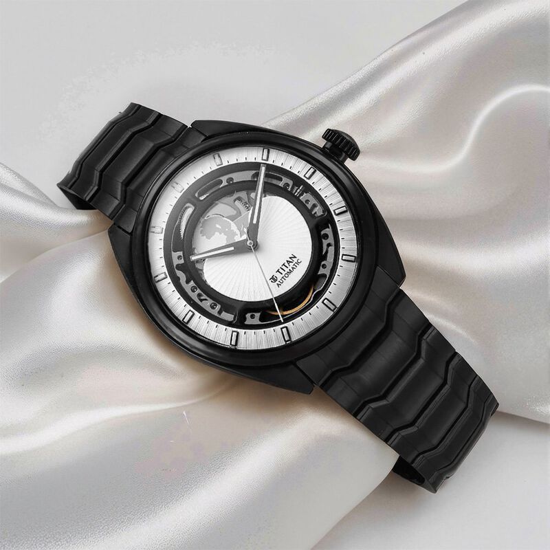 Titan Caelum Multilayered Sun-Moon Dial in Ivory White - Stellar Edition