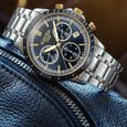Roamer Mercury Chrono Quartz Chronograph With Date Blue Dial Silver Stainless Steel Strap Watch For Men - image number 0