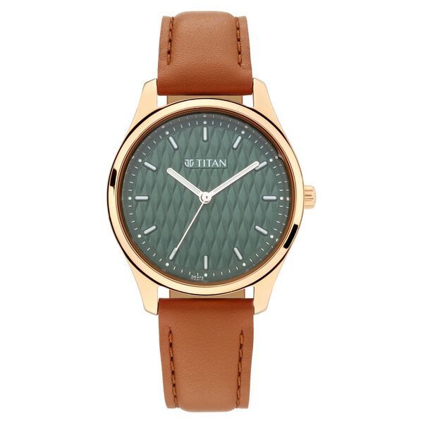 Titan Workwear Green Dial Analog Leather Strap Watch for Women - image number 1