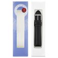 20 mm Black Genuine Leather Strap for Men - image number 5