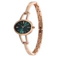 Sonata Aura Quartz Analog Green Dial Rose Gold Stainless Steel Strap Watch For Women - image number 1