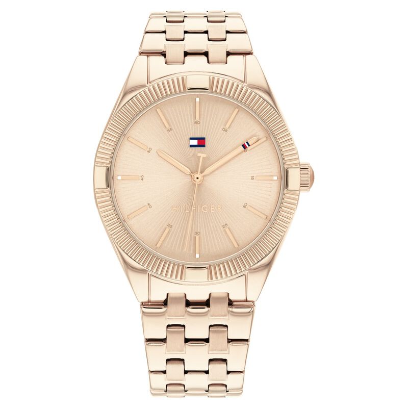 Tommy Hilfiger Quartz Analog Golden Dial Stainless Steel Strap Watch for Women