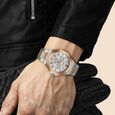 Titan Classic Slim Multifunction Multifunction Silver Dial Multicoloured Stainless Steel Strap Watch For Men - image number 5