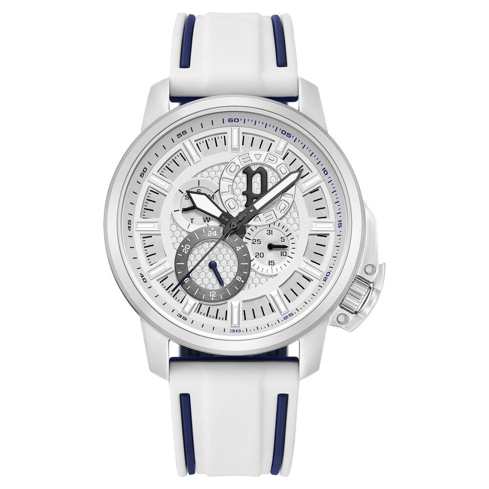 Police watch white dial sale