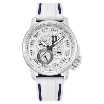 Police White Dial Quartz Multifunction Watch for Men