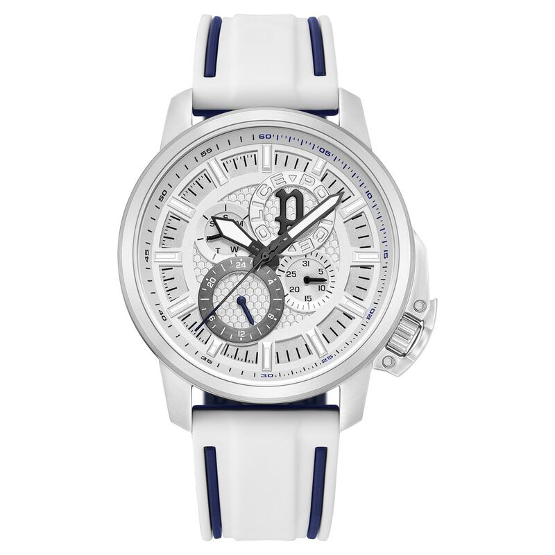 Police White Dial Quartz Multifunction Watch for Men - image number 0