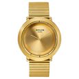 Sonata Sleek Black Dial Black-Tone Metal Bracelet Watch