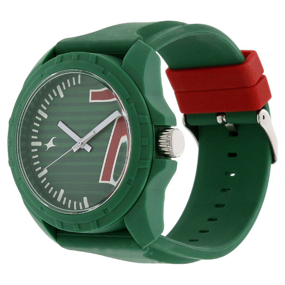 Fastrack Quartz Analog Green Dial Plastic Strap Watch for Unisex