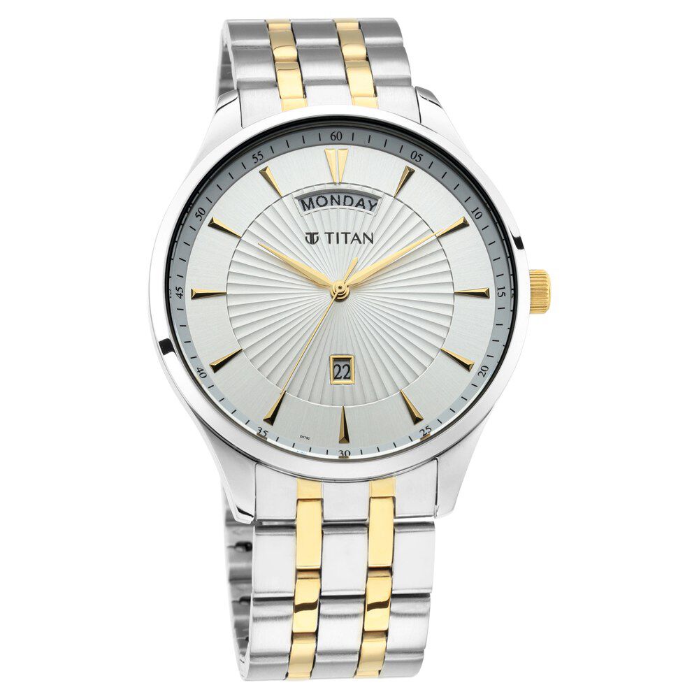 Buy Online Titan Regalia Opulent White Dial Analog with Day and