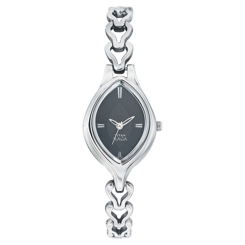 Titan Quartz Analog Black Dial Watch for Women