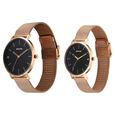 Sonata Soulmate Quartz Analog Black Dial Stainless Steel Strap Watch For Couple - image number 1