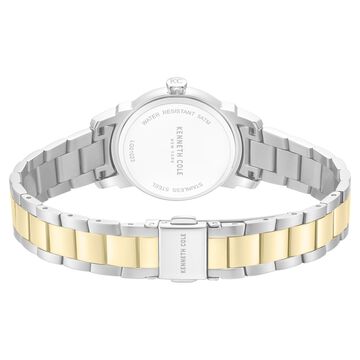 Kenneth Cole Quartz Analog Pink Mother of Pearl Dial Two Toned Stainless Steel Strap Watch For Women