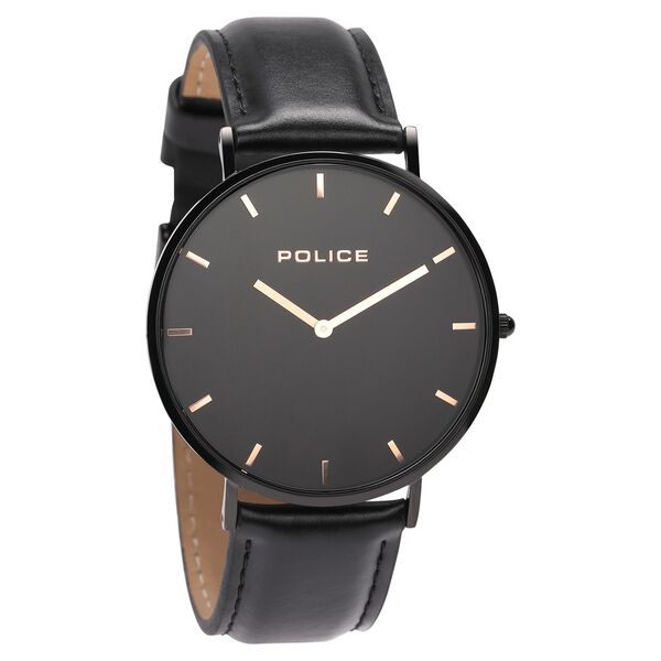 Police Quartz Analog Black Dial Leather Strap Watch for Men - image number 1
