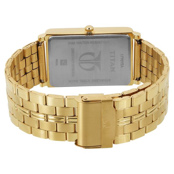 Titan Quartz Analog with Date Champagne Dial Stainless Steel Strap Watch for Men - image number 3