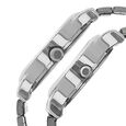 Titan Quartz Analog with Day and Date Silver Dial Stainless Steel Strap Watch for Couple - image number 2
