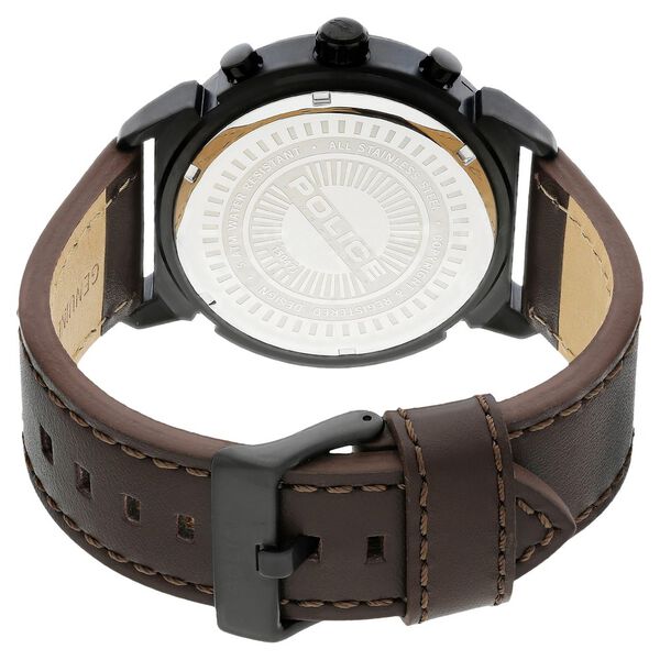 Police Quartz Analog Blue Dial Leather Strap Watch for Men - image number 4