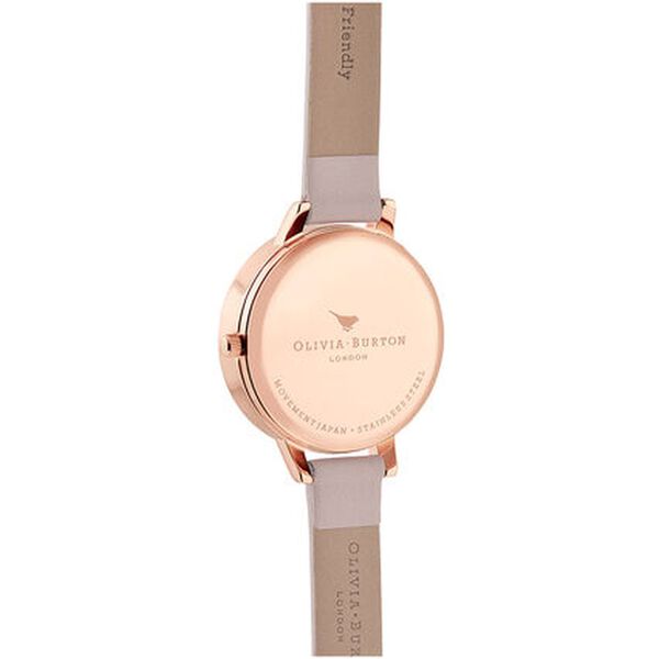 Olivia Burton Quartz Analog Grey Dial Leather Strap Watch for Women - image number 2