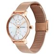 Titan Workwear Slimline Mother Of Pearl Dial Analog with Day and Date Stainless Steel Strap watch for Women - image number 2