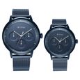 Titan Modern Bandhan Blue Dial Quartz Multifunction Stainless Steel Strap watch for Couple - image number 1