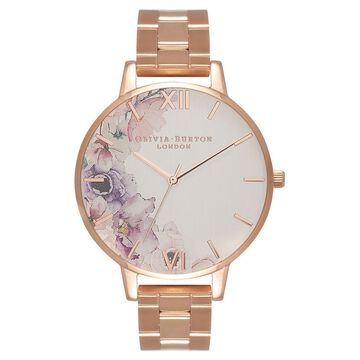 Olivia Burton Quartz Analog Multicoloured Dial Stainless Steel Strap Watch for Women