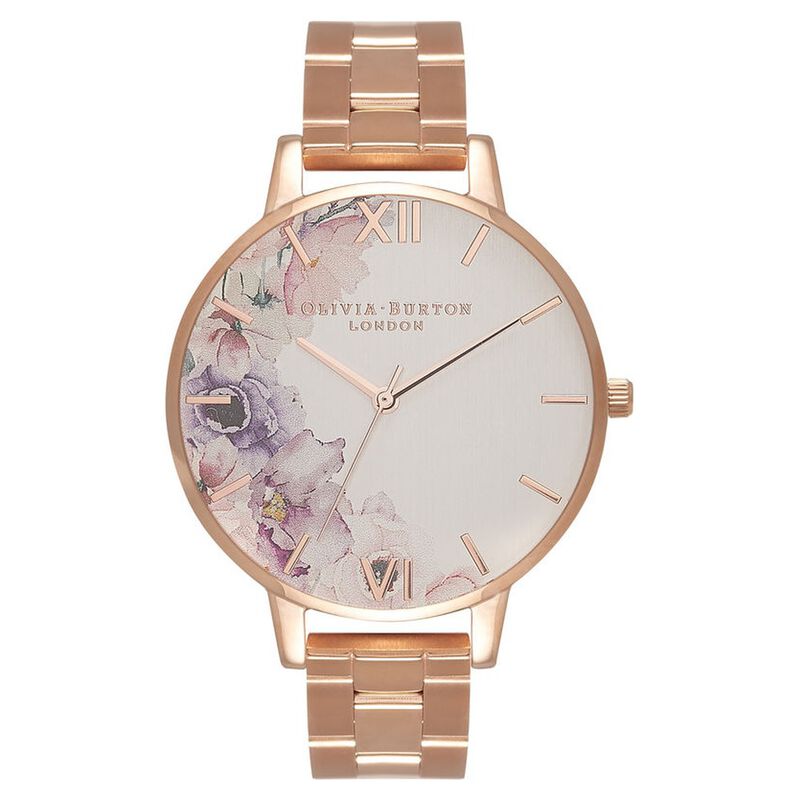Olivia Burton Quartz Analog Multicoloured Dial Stainless Steel Strap Watch for Women